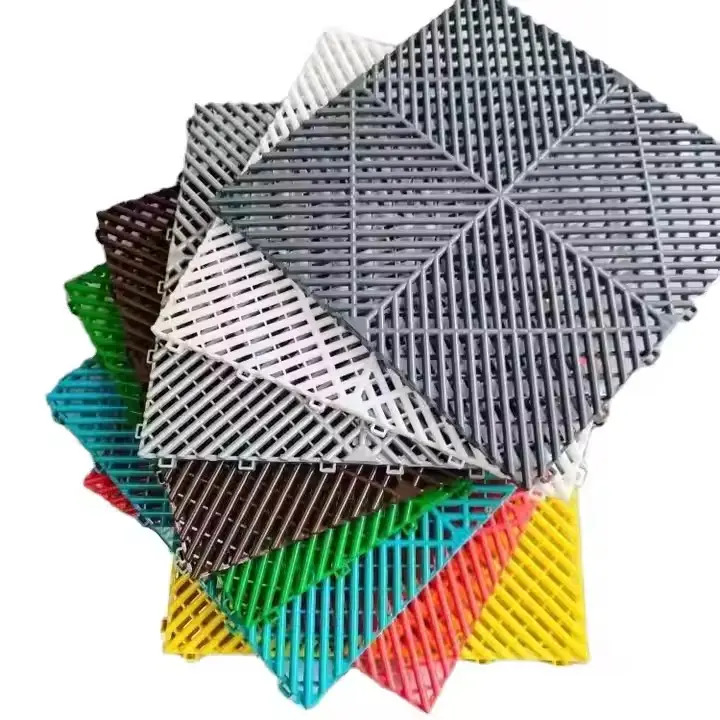 反回字纹PVC40*40*3公分洗车房拼接地格栅免挖槽地隔板4S店地垫