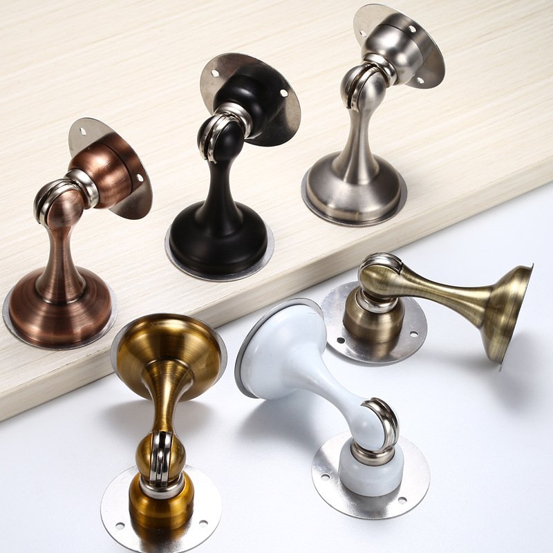 Stainless steel door suction without drilling, strong magnetic thickened door stop for bedroom door, silent door for bathroom, anti-collision floor suction Application Scenario