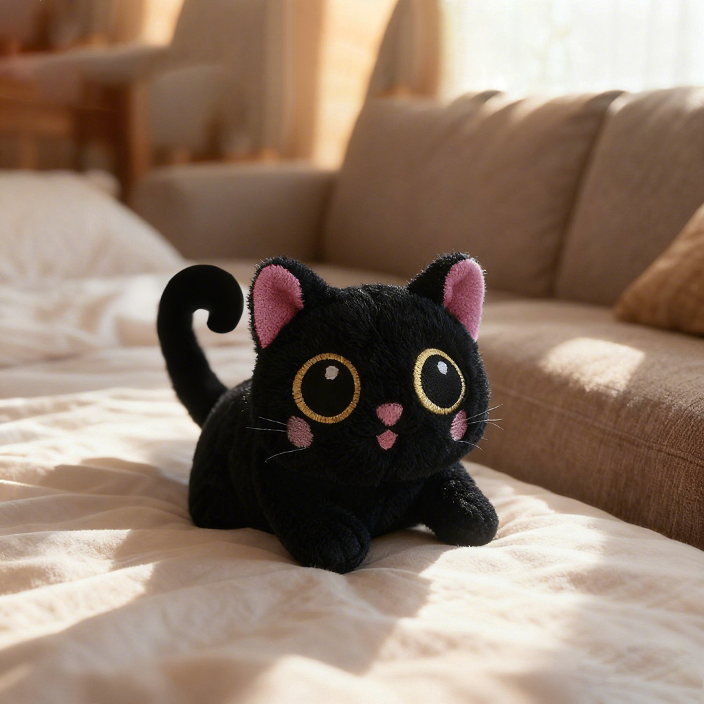 Juguetes de peluche transfronterizos al por mayor animales lindos tráfico de gatos nuevo modelo de ocho pulgadas máquina de muñecas bondadoso muñecas pequeñas cargamento details Picture