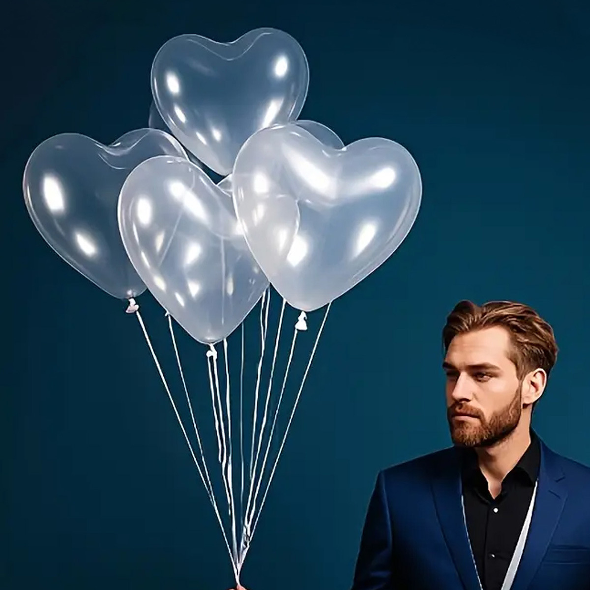 Hot-selling 20PCS10-inch transparent latex heart-shaped balloon decoration for birthday parties and wedding balloon outfits Application Scenario