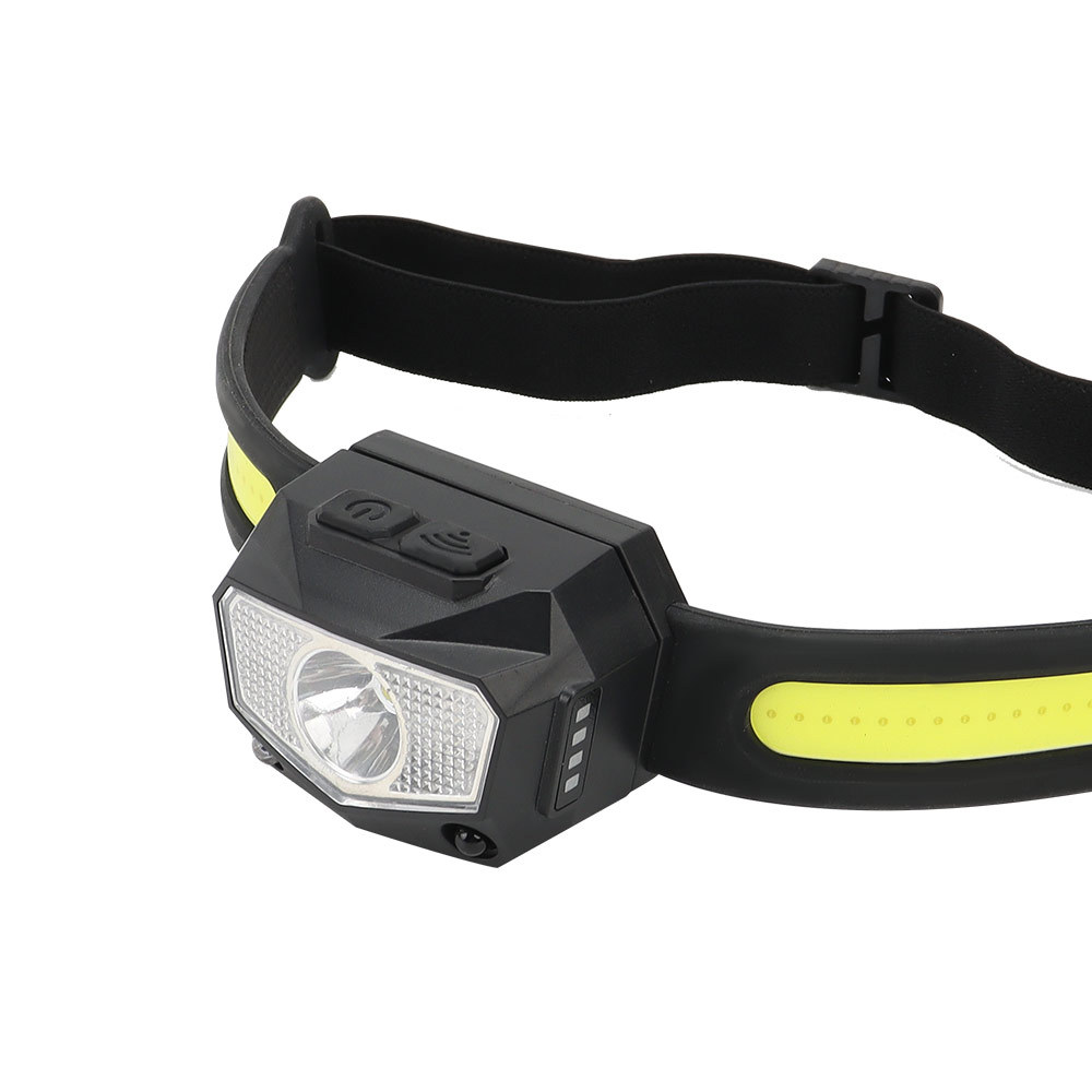 COB head-mounted miner's lamp, strong light, long battery life, lithium battery, outdoor-specific fishing LED lamp, silicone sensor lamp headlamp