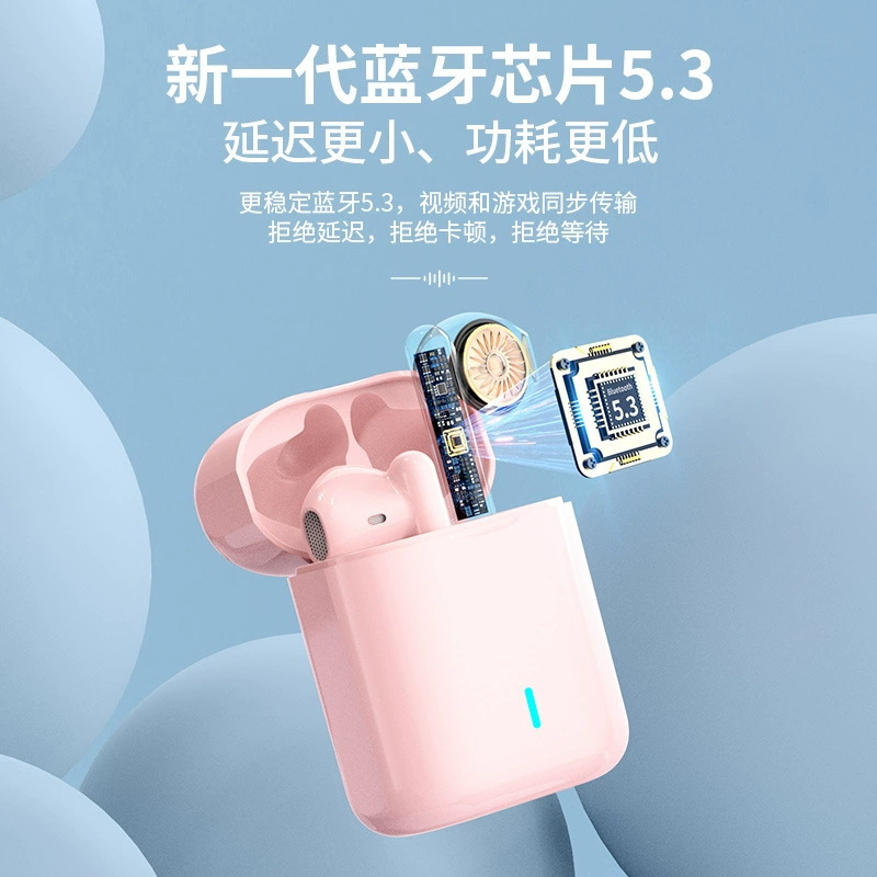 The V77 stereo Bluetooth headphones for foreign trade are compact, long-lasting, portable, low-latency, and feature semi-in-ear ear tips Application Scenario