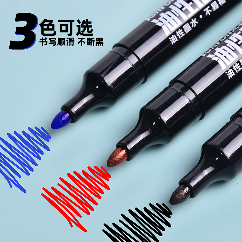 Factory direct supply oil-based marker pens, no-pen clip multi-color marker pens, 103 marker pens, waterproof marker pens details Picture