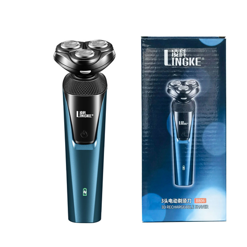 Lingke 8806 Three-Blade Head Three-in-one Razor Set for Men, electric beard razor, washable, USB rechargeable Application Scenario
