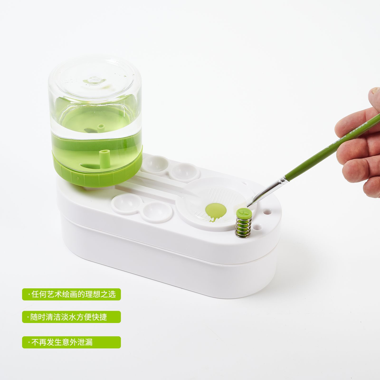 Brush and brush cleaner, clear water circulation scrubbing cleaner, brush washer, small toilet for washing brushes Application Scenario