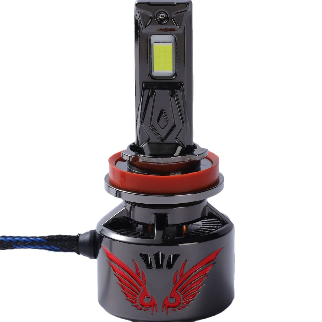 汽车激光大灯强光高亮LED车灯远光近光一体透镜超亮聚光灯泡                               白底实物图