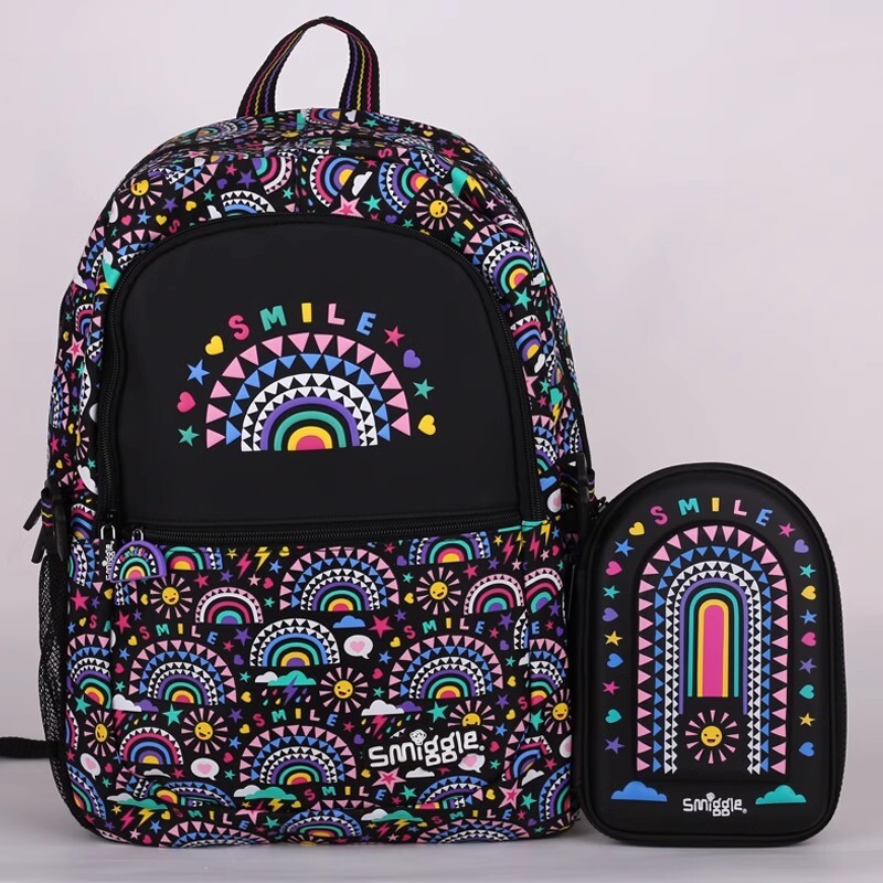 Australian smiggle children's backpacks, large-capacity backpacks for primary and secondary school students, children's outdoor leisure bags