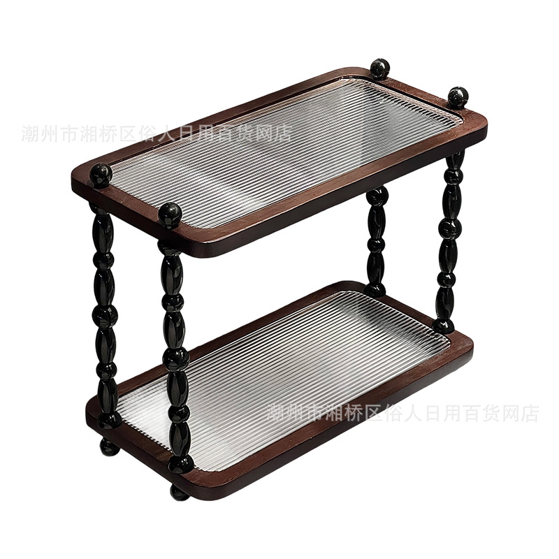 ججججود من خشب الحي المجهز، يمكن تحريكه بفتحات متعددة الطوابق من أجل عرض كأس الماء Item Picture