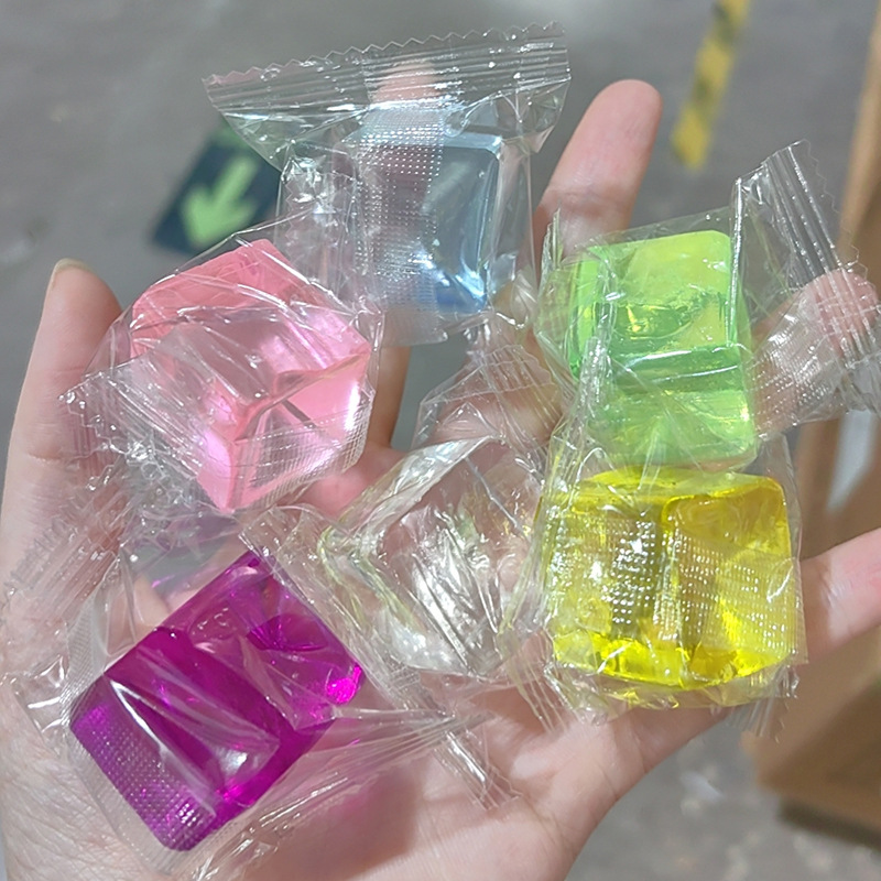 Transparent crystal ice cubes, soft and elastic cat claws, stress-relieving balls, release toys, non-toxic, slow rebound, pinching fun toys details Picture