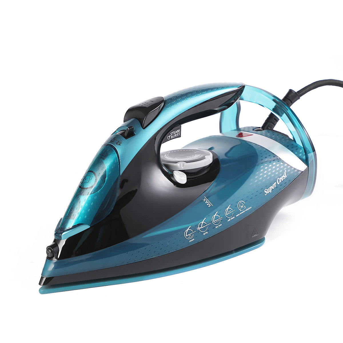 Super Crest European Standard Cross-border Household Steam Iron Portable Ironing Machine High-power Electric iron Item Picture