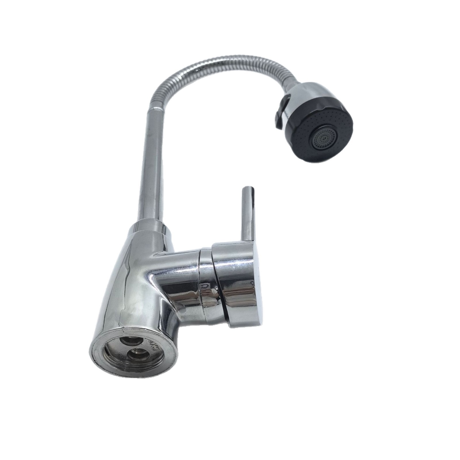 水龙头/水龙头北美/小熊贴防溅水龙头/洗手盆水龙头合金双联/卫浴白底实物图