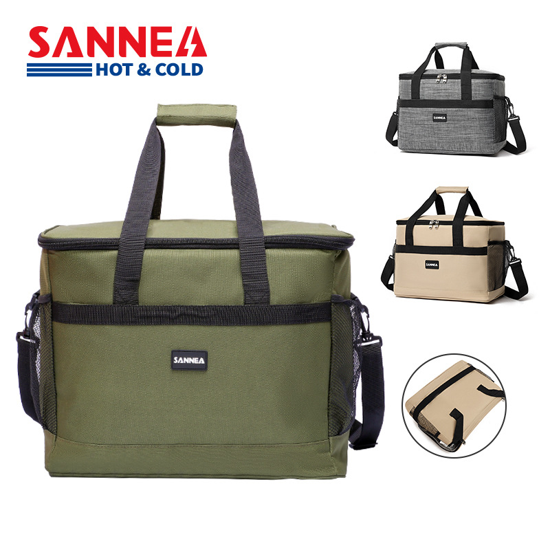 SANNE Cross-border Oxford cloth lunch box bags, hand-purified color takeout bags, outdoor picnic insulated and fresh-keeping bento ice packs