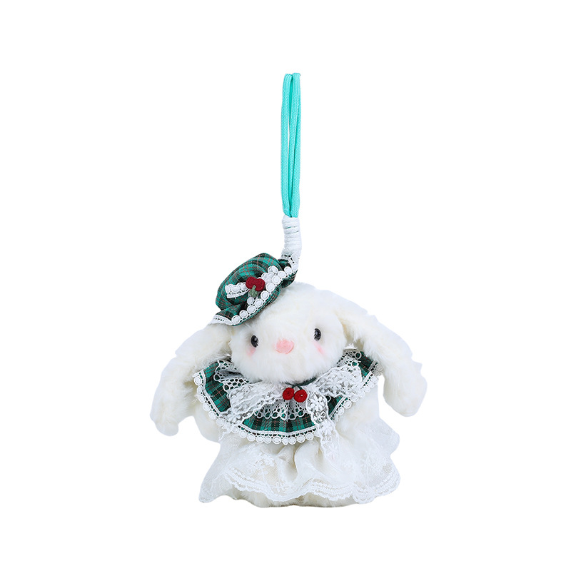 High-appearance level ear-hanging rabbit pendants, plush toys, rabbit dolls, couple schoolbags, pendants, dolls, keychains, figurines Item Picture