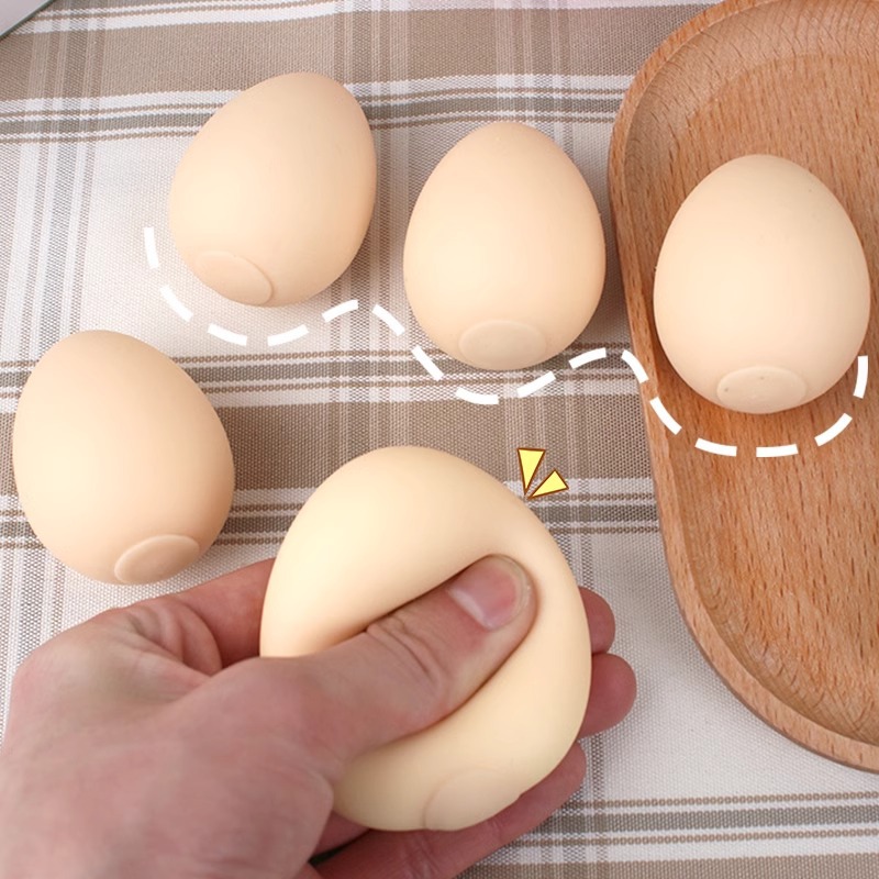 Cross-border creative stress-relieving egg kneading Fun Simulation unbreakable squeeze egg prank and funny stress-relieving toy details Picture