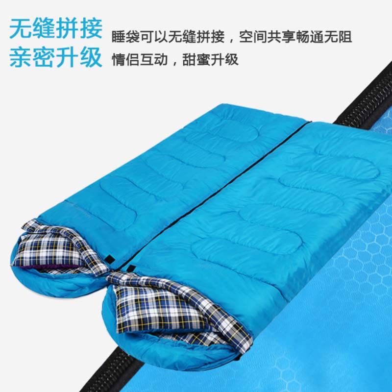 Factory wholesale adult outdoor sleeping bags, single person in spring, autumn and winter, spliced thickened sleeping bags for midday rest, travel and camping Application Scenario
