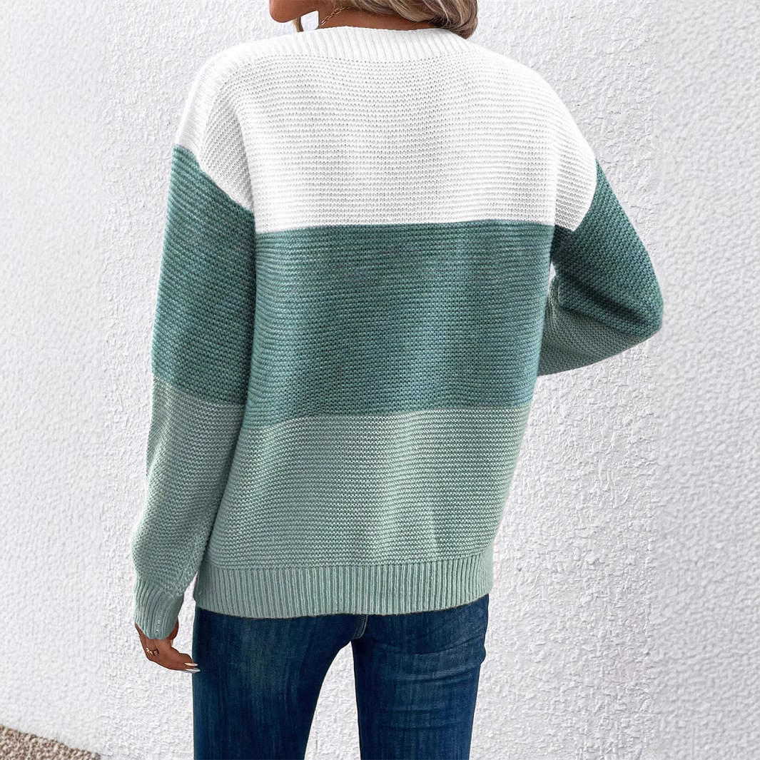 In-stock sweaters in various colors, Amazon's best-selling cross-border women's knitwear, loose and thick tops for autumn and winter details Picture