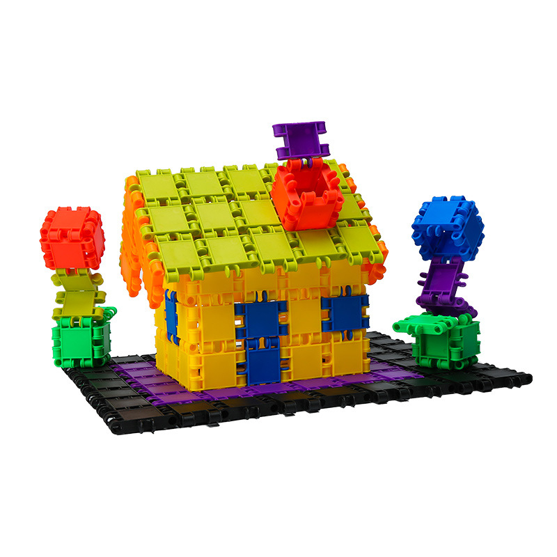 幼儿园积木玩具批发儿童小嘟嘟积木拼插益智玩具早教塑料积木拼装白底实物图