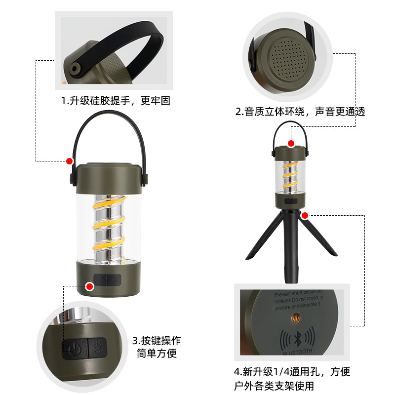 CSL户外露营专用蓝牙音箱氛围灯无线大音量小型便携手提野营室外产品图