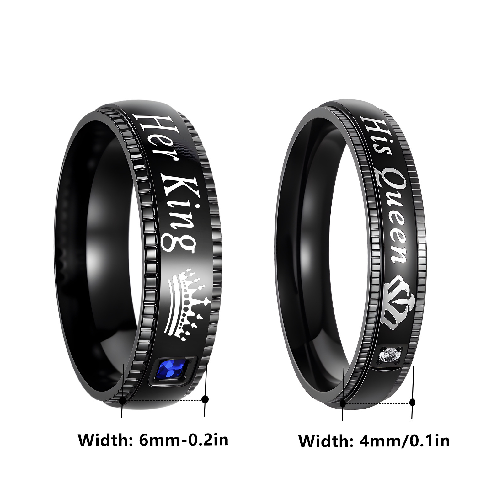 戒指/戒指男/莫桑钻/情侣戒指/戒指空托白底实物图