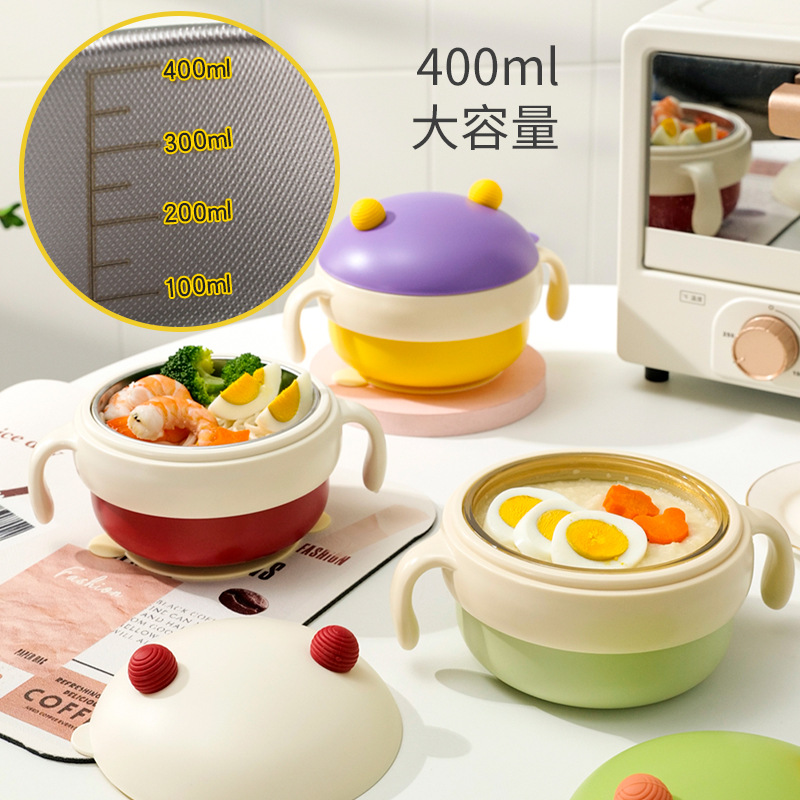 宝宝辅食碗婴幼儿辅食专用防摔儿童餐具注水保温碗喝汤吸盘碗PPSU产品图