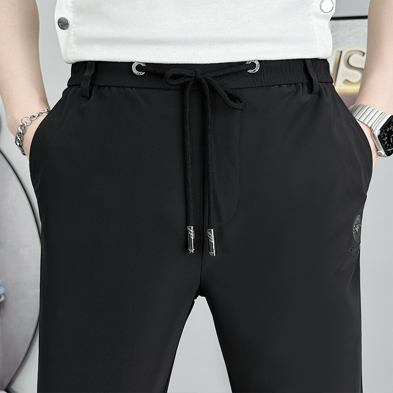 Men's autumn and winter lace-up loose straight men's outdoor casual breathable long pants, youth slim-fit long pants for men Specification image