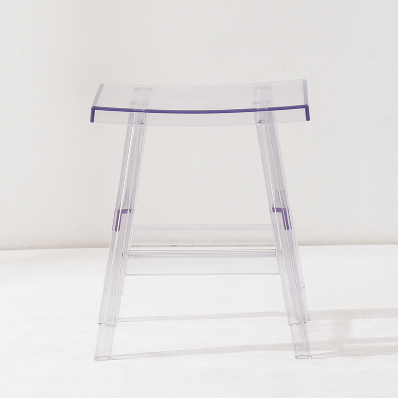 Nordic Star designer transparent backrest popular bar stool, front desk bar, coffee shop, milk tea shop high bar stool and chair Specification image