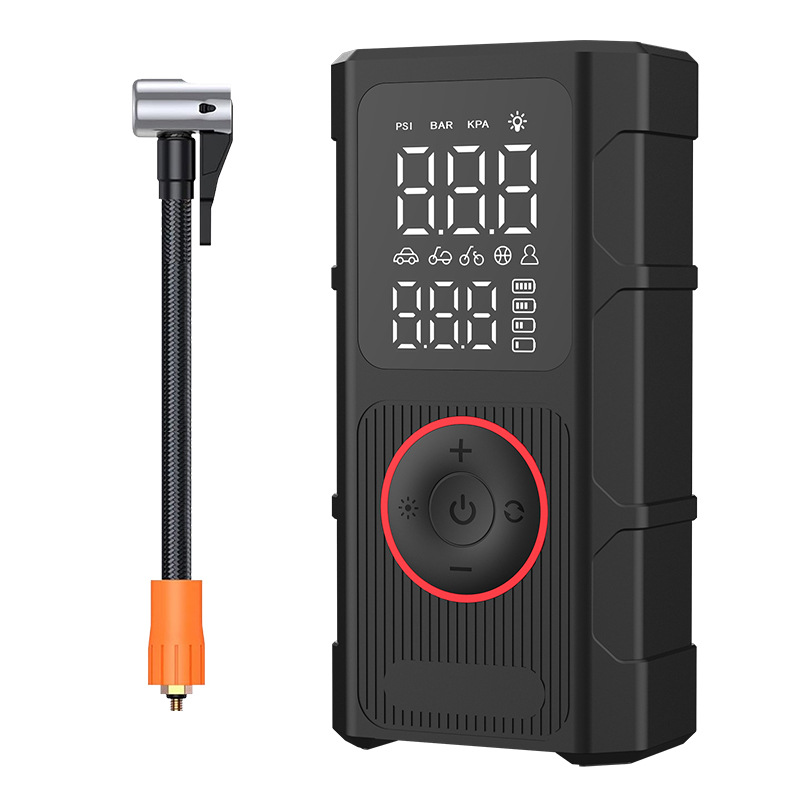P020跨境17缸车载充气泵智能充停快充双显便携轮胎汽车皮卡充气泵
