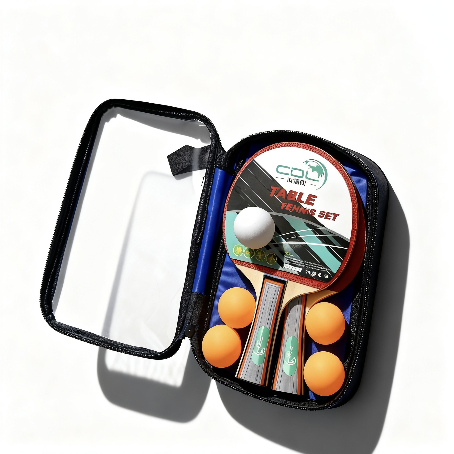 Table tennis racket set, double racket 3 balls 1 package, professional, factory, one-piece consignment, table tennis details Picture