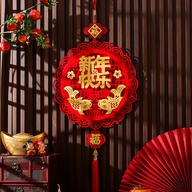 New Year's "Fu" character decorative pendant for the Year of the Horse 2026, a new three-dimensional New Year and Spring Festival decoration for the entrance door and living room Specification image