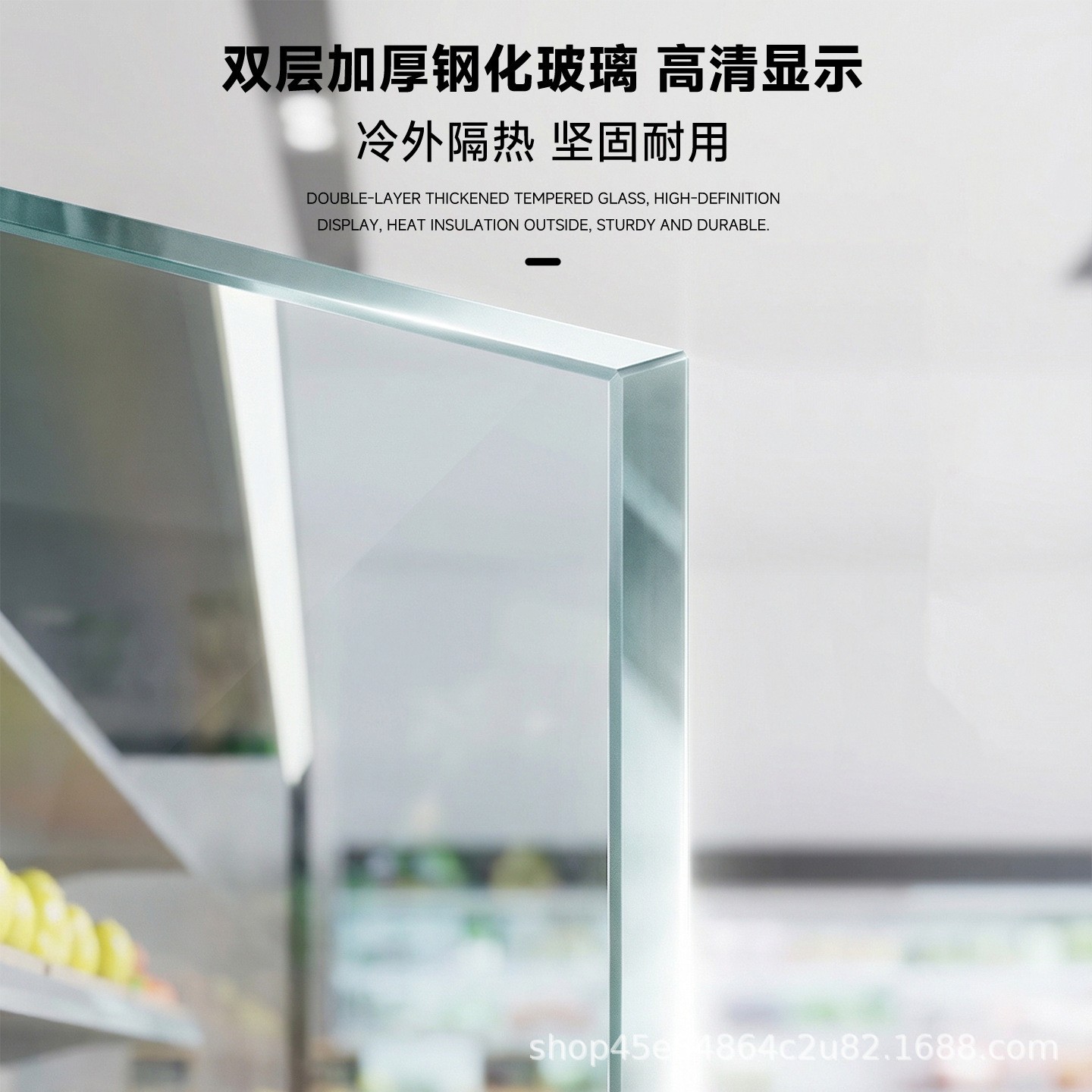 Commercial air curtain cabinet, fruit and beverage cold storage display cabinet, beverage vending machine, ice cream cabinet, drinking water bucket stand details Picture