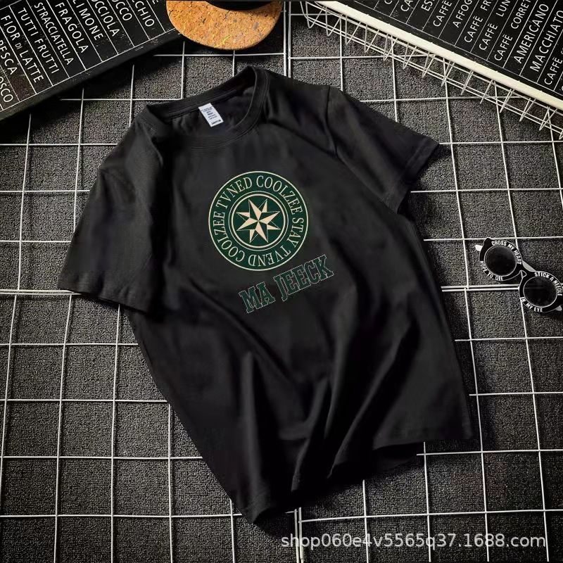 Men's short-sleeved T-shirt 2023 new summer pure cotton round-neck half-sleeved T-shirt for both men and women, spring and autumn base layer T-shirt details Picture