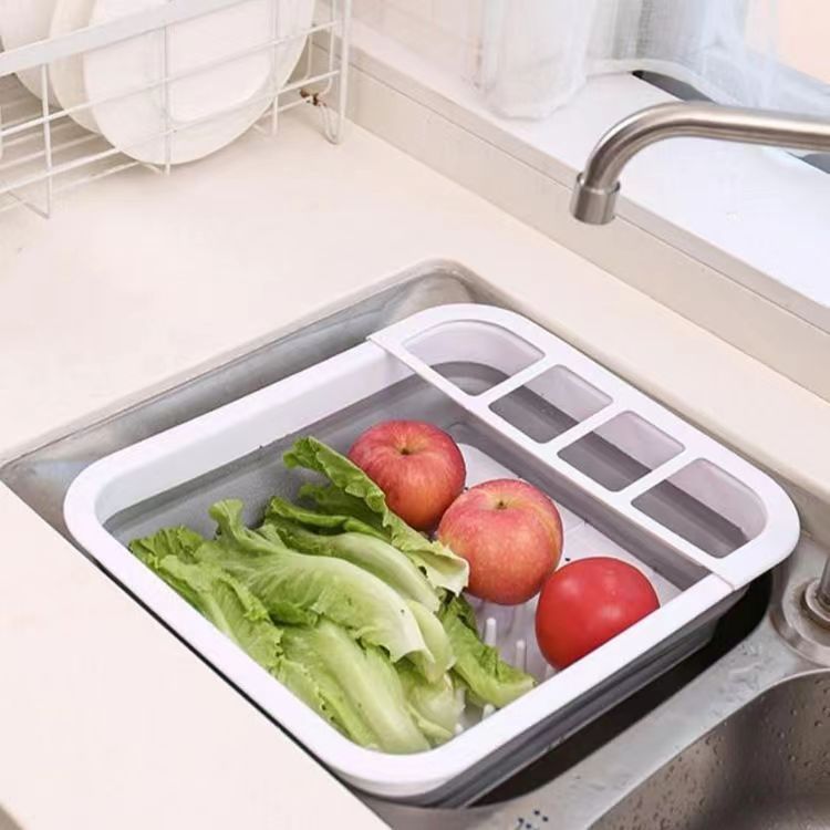 New foldable draining bowl rack, kitchen bowl and chopstick storage rack, multi-functional sink draining rack and drying rack Specification image