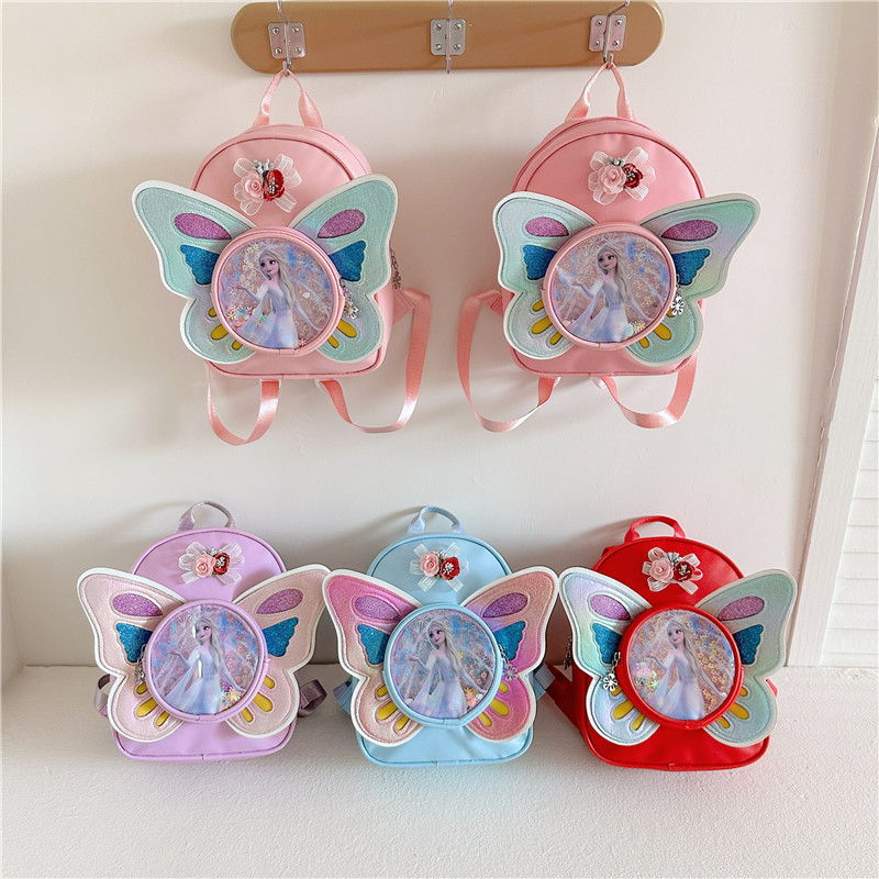 Cute cartoon Aisha kindergarten schoolbag, girl princess baby, trendy children's bag, butterfly girl's backpack