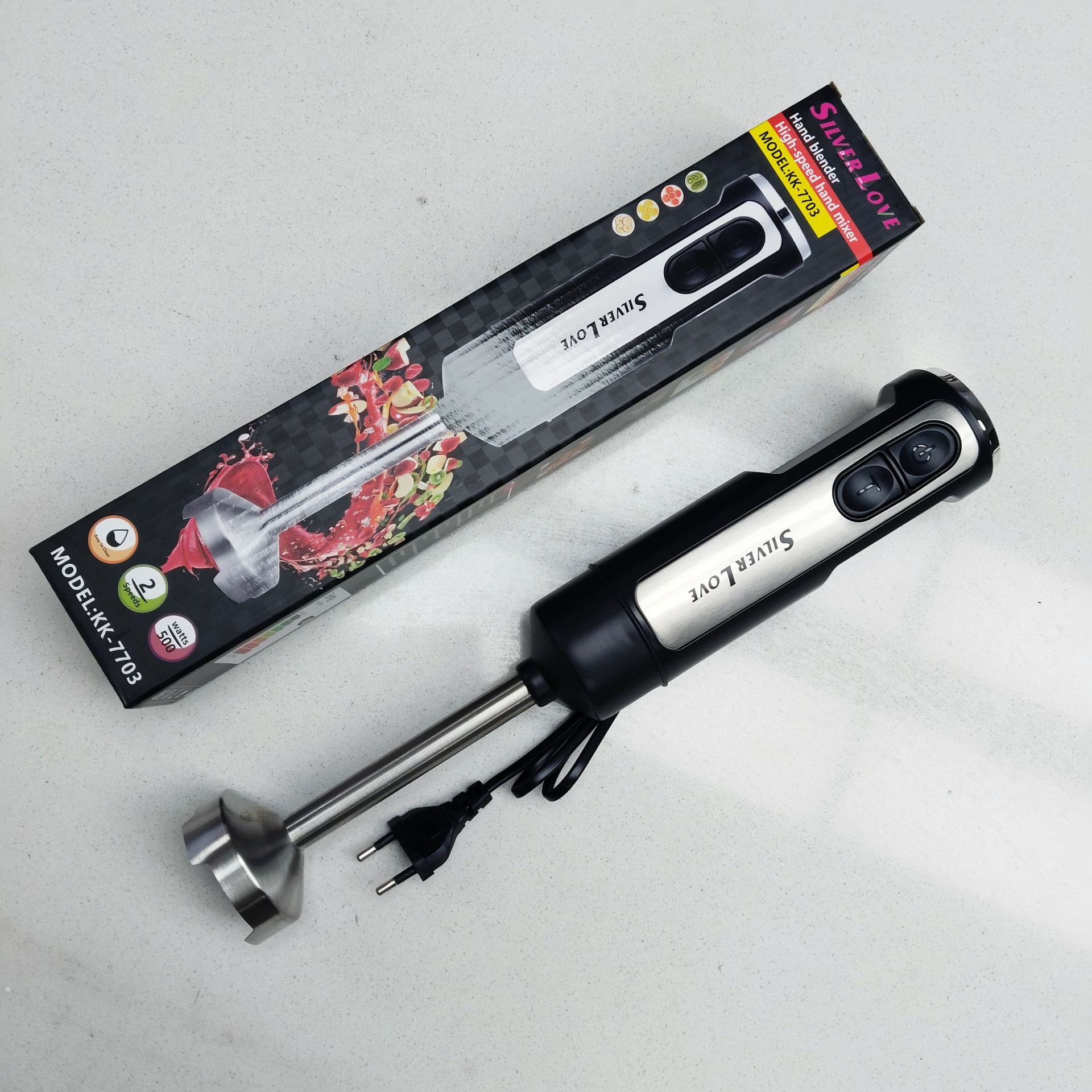 European standard cross-border trade portable household kitchen blender, handheld electric stainless steel cooking stick blender, electric Z209 Specification image