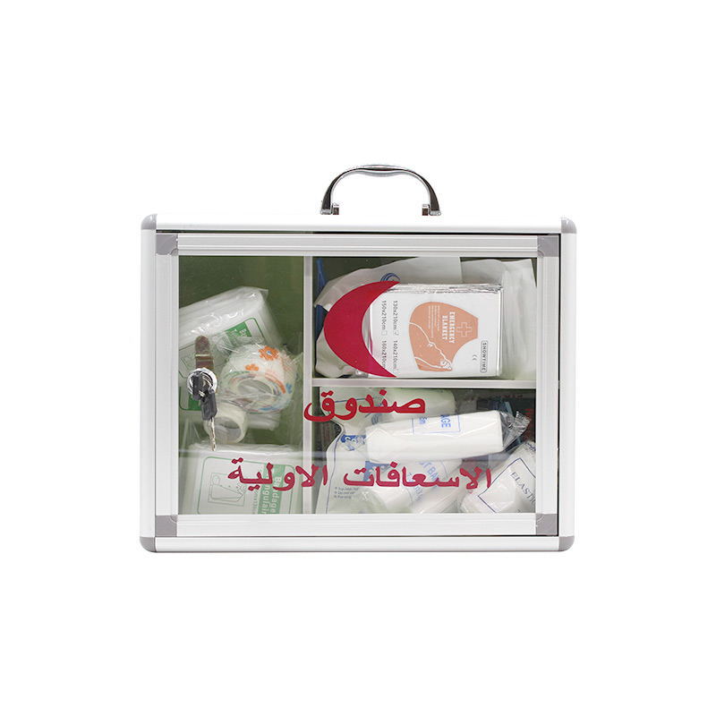 Amazon cross-border aluminum alloy glass first aid kit factory family medicine kit wall-mounted medical kit set Item Picture