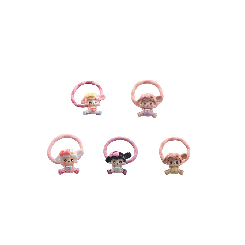 "Resin cartoon Hair tie Accessories" are available for wholesale in stock, featuring cute plush toy resin parts, hair ties and hair bands, as decorative materials Item Picture
