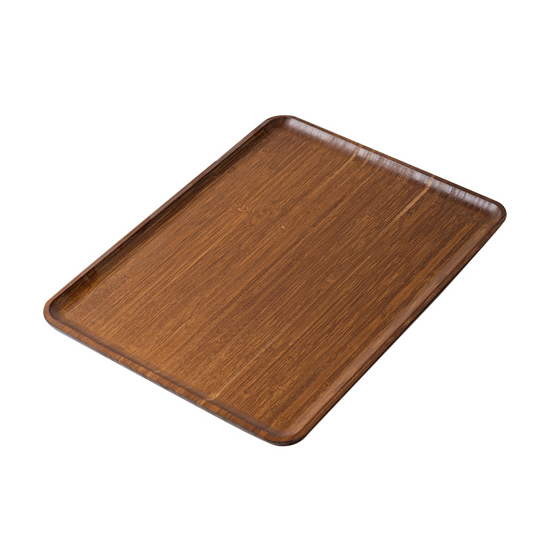 Household bamboo trays, restaurant tea set trays, hotel square tea and snack plates, simple Japanese bamboo fruit and pastry plates Item Picture