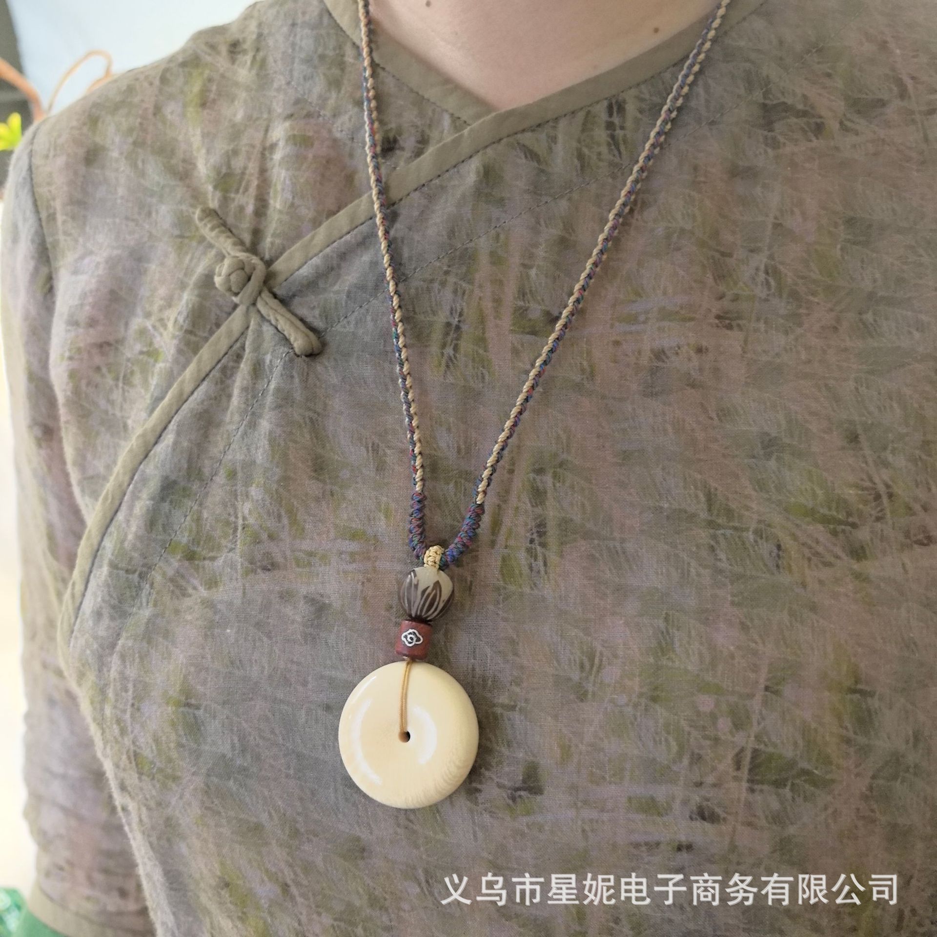 汉服挂坠/竹制品/手饰细节图