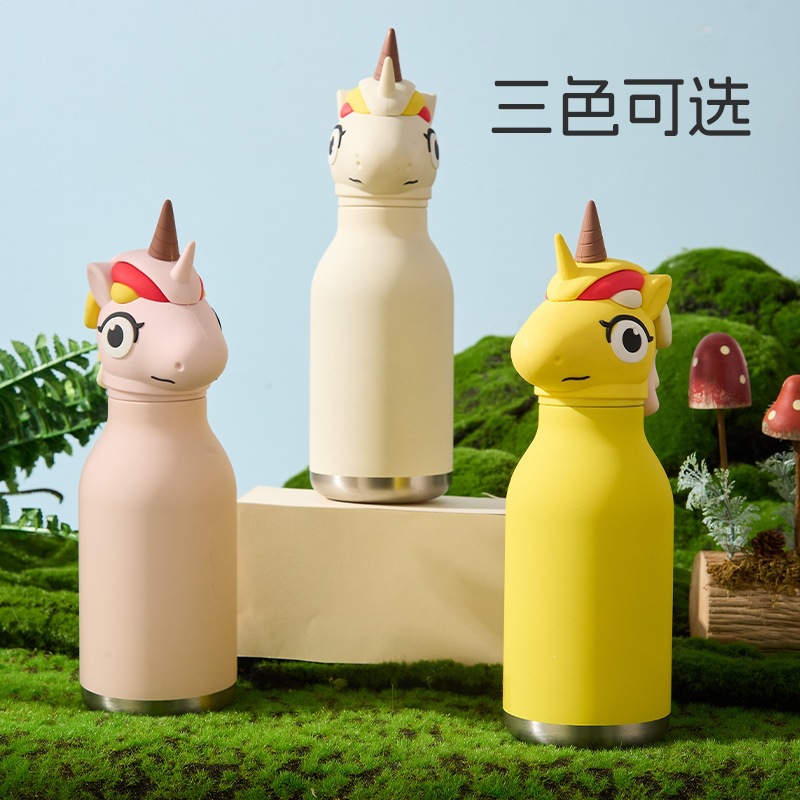 新款动物卡通杯公仔杯跨境热门亚马逊不锈钢水杯儿童316保温杯