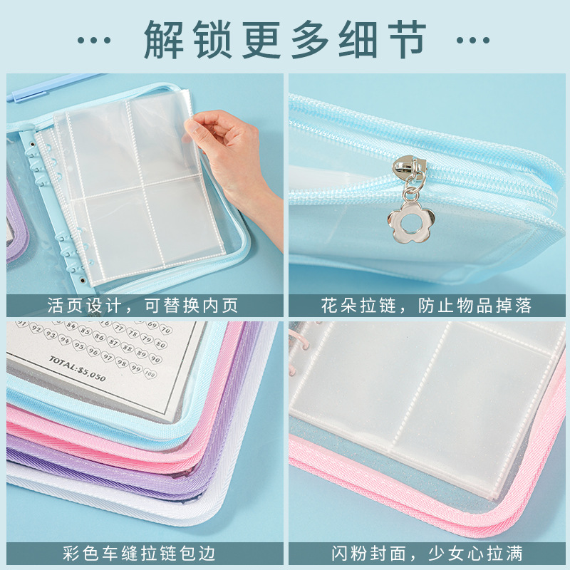 Couple 100-day Savings Challenge: Storage Bag, two-in-one beach bag, Digital storage bag, Tableware, Cross-border Specification image