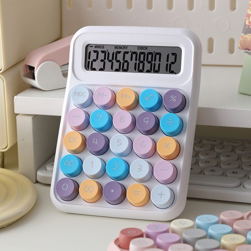 RZ-817S Dopamine Cartoon Cute High Appearance Calculator Portable Calculator Fresh and cute calculator Specification drawing