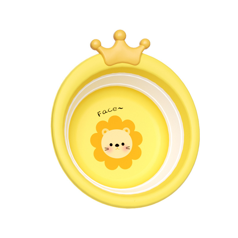 婴儿洗脸盆可折叠宝宝新生儿童用品洗脸洗屁屁洗脚小盆子家用脸盆白底实物图