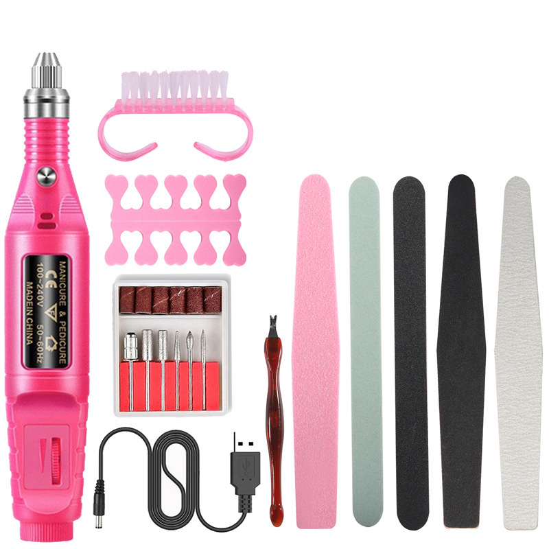 shanilak Amazon's best-selling manicure and nail care set: 10-piece USB grinder, nail file, polishing strip, dust brush