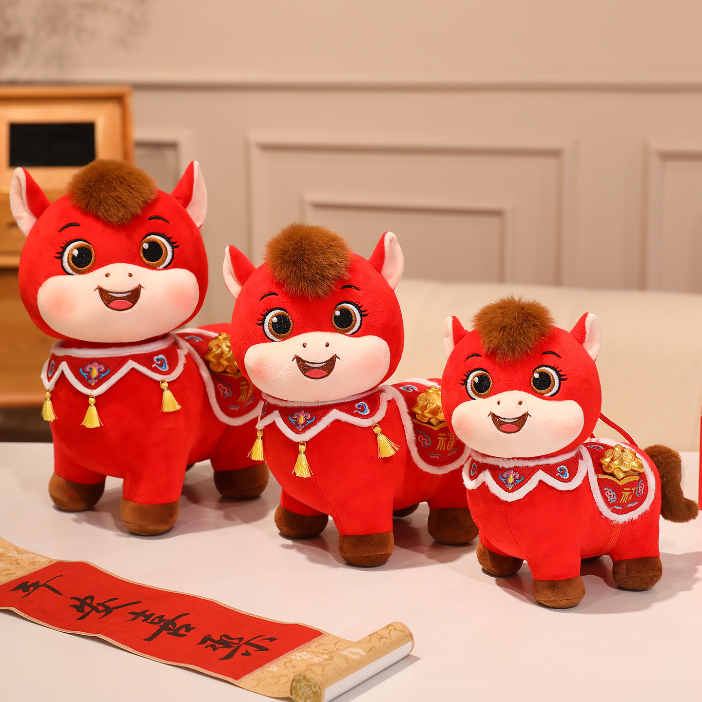 2026马年吉祥物生肖马公仔娃娃新年玩偶毛绒玩具公司年会活动礼品细节图