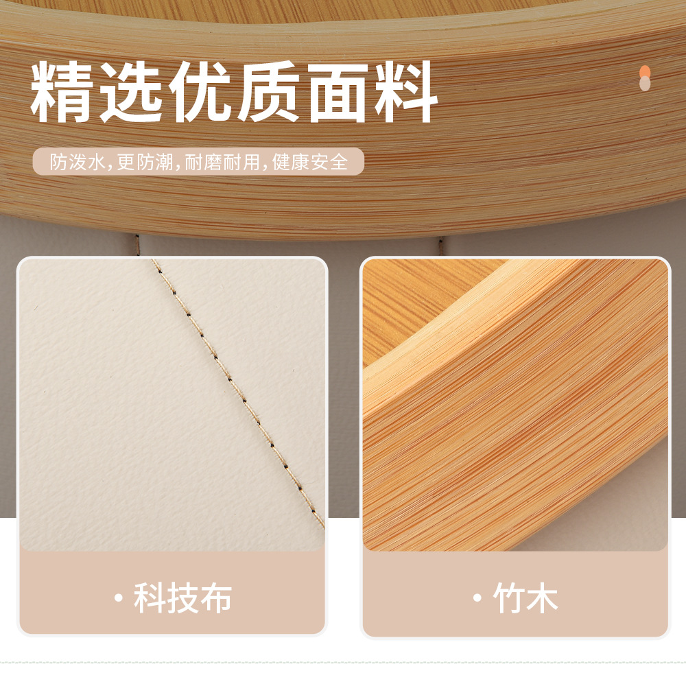 Round storage sofa stool, walk-in closet, bedroom dressing stool, living room foot stool, round shoe-changing stool, low stool, storage Specification image