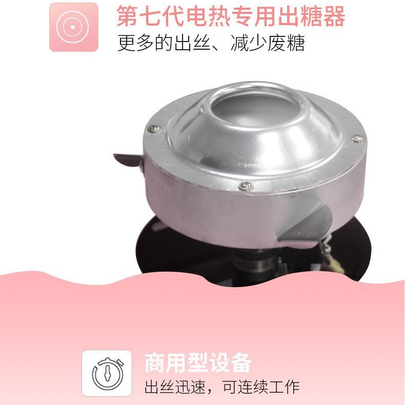 A manufacturer specializing in commercial fully automatic cotton candy machines for foreign trade, night market stalls, and electric fancy filament cotton candy machines details Picture