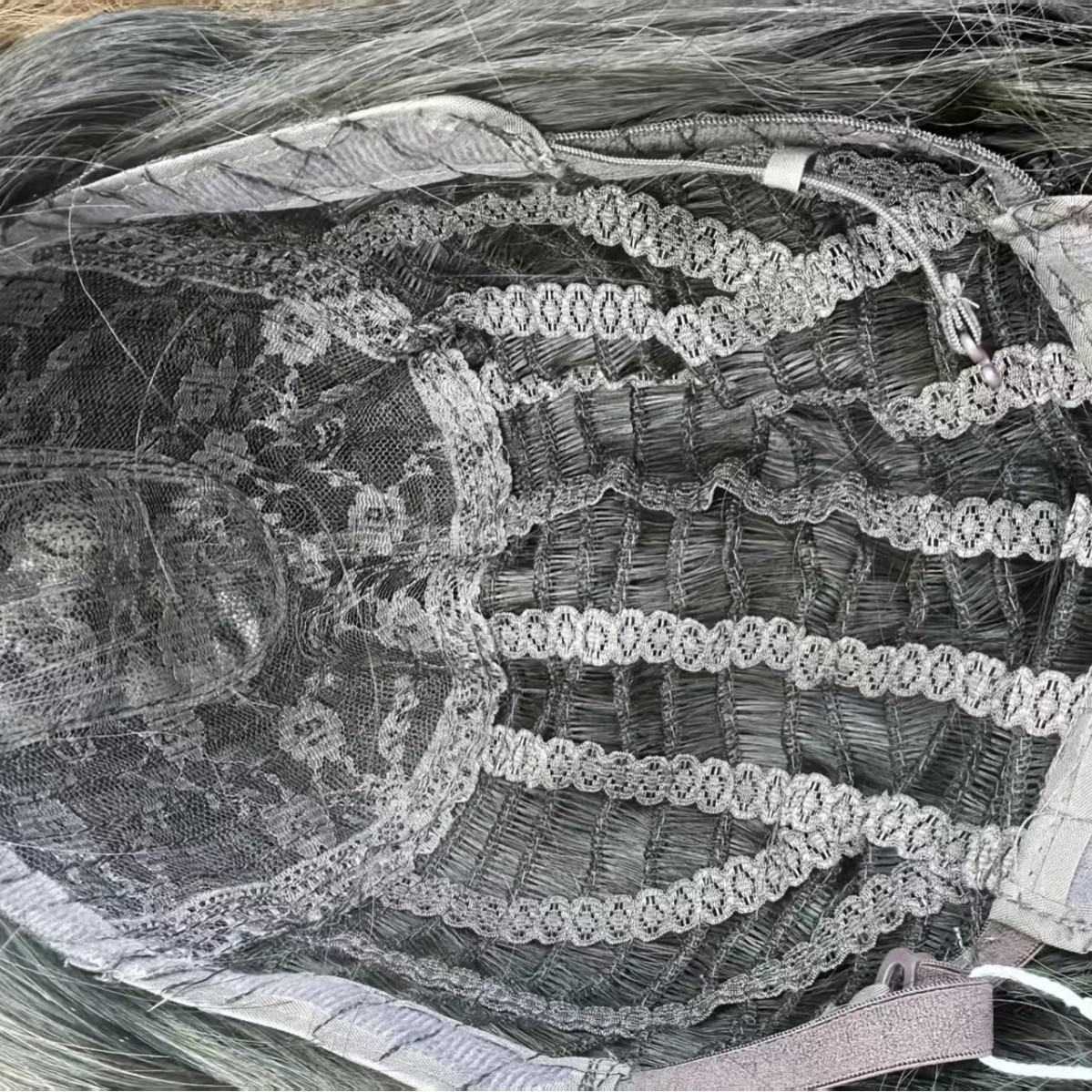 欧美跨境女士刘海假发波浪卷高温丝厂家直销白底实物图