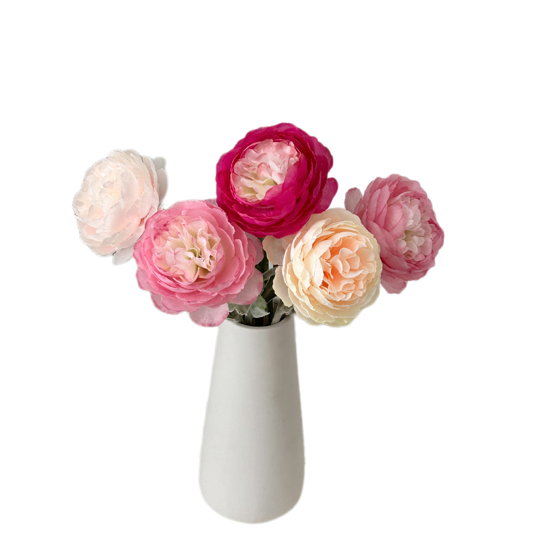 露莲仿真花假花摆设花束客厅餐桌装饰品花艺摆件洋牡丹花高档插花白底实物图