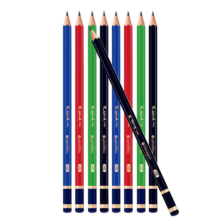 Yalong Cross-border Classic Design HB Pencil 12-piece Set with hexagonal rods. Students can accept pencils Item Picture