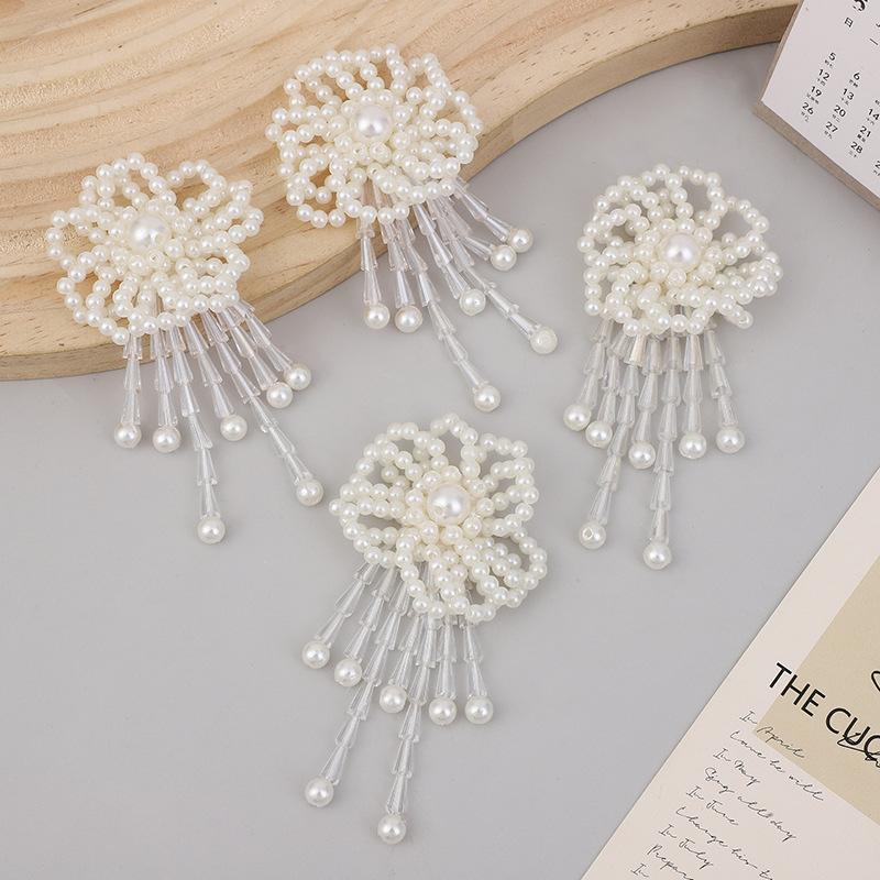 Handmade three-dimensional pearl sunflower ribbons, beaded tassels, headwear, brooches, clothing accessories, crystal pendants, shoes, hats and accessories